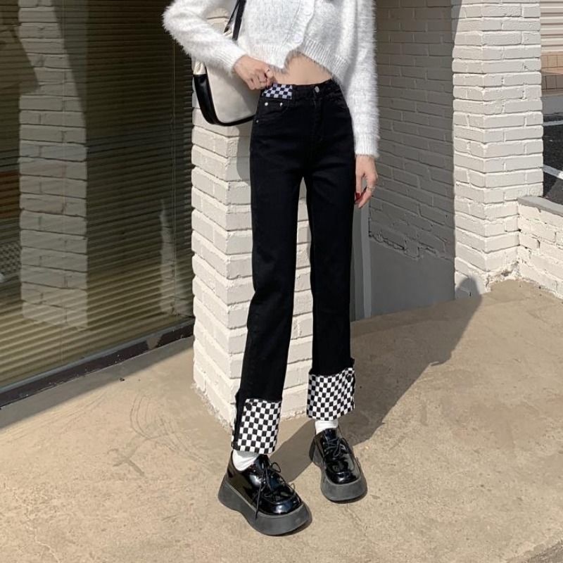ILARES Vintage Clothes Korean Fashion Women&s Jeans 2022 Trend Y2k Women Pants High Waist Woman Baggy Straight Summer Clothing